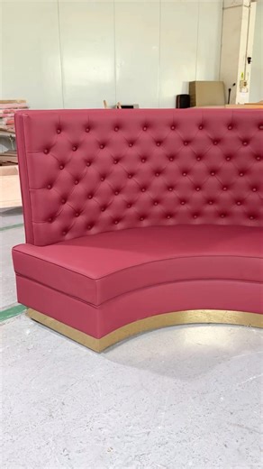 Custom Curved Banquette Seating Factory Production Restaurant Booth Sofa Project Showcase