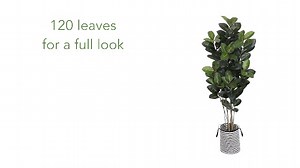 Watch 5.5ft. Oak Artificial Tree in Handmade Planter UV Resistant on Amazon Live