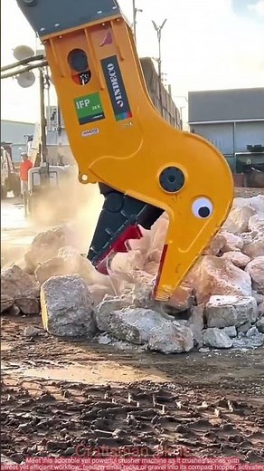 DIY Cute Excavator Crushing: Adorable Mini Stone Crushing Tech