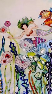 Shimmering Mermaid Watercolor Print – Hand Embellished Ocean Fantasy Art, Atlantis Wall Decor With Sea Life & Nautical Magic - Etsy