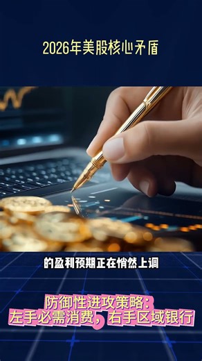 2026美股"防御性进攻"策略：左手必需消费，右手区域银行。 #投資 #美股 #财经