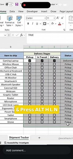 How to Create an Automated Tracker in Excel #spreadsheetmagic #excel #tooltracking