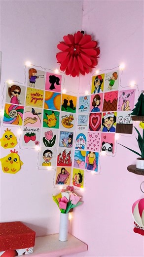 Decorate your Room with your Creativity 🤩 DIY wall decor | Room decor | Handmade stickers #walldecor