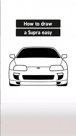 How to Draw a Toyota Supra MK4 Easy | Step by Step Car Drawing