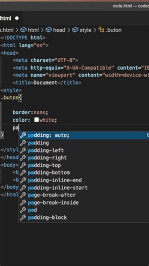 Button in HTML and CSS #shorts #shortsviral