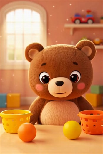Color Sorting Activity with Buddy. Fun color sorting activity for toddlers! 🟡 Which ball goes into the yellow basket? Buddy finds the yellow ball and drops it in! A simple and fun kids learning activity for home. #creatorsearchinsights #kidslearningactivity #colorsortingactivity #learncolors #education