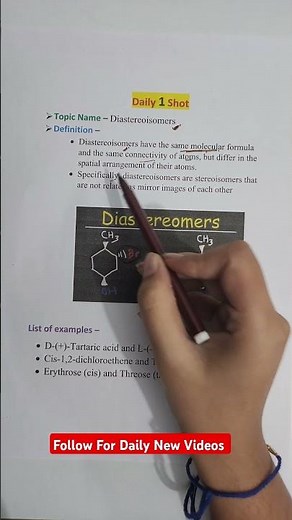 What Are Diastereomers ? Definition & Examples #chemistry #diastereomers #organicchemistry