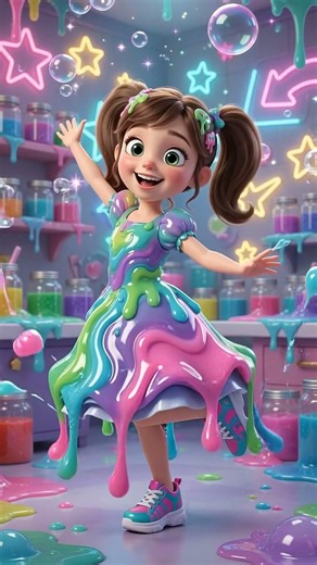 🌈 My Magical SLIME Dress! 💚✨ | Super Fun Slime Fashion | Wisdom Tree Kids Academy
