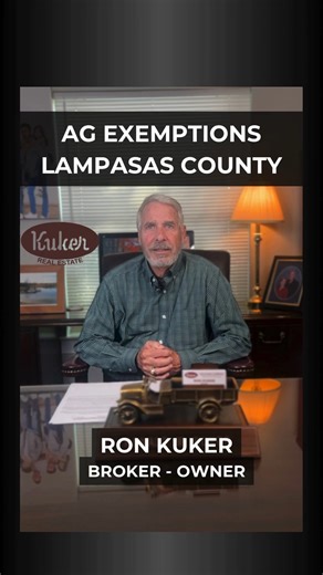 🚜 Landowners in Lampasas County — big update! The acreage required for an ag exemption has increased from 10 acres to 20 (or 21 if the property has structures). Ron Kuker, Broker of The Kuker Company, breaks down what this means for you. 📄 Be sure to grab a copy of the new rules from the Lampasas Central Appraisal District! | The Kuker Company- Real Estate