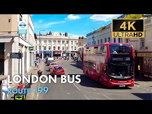 London Bus Ride, Route 199, Double Decker, 4K Virtual Tour