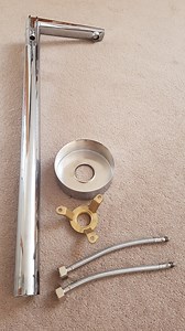 Installing free standing bath tap