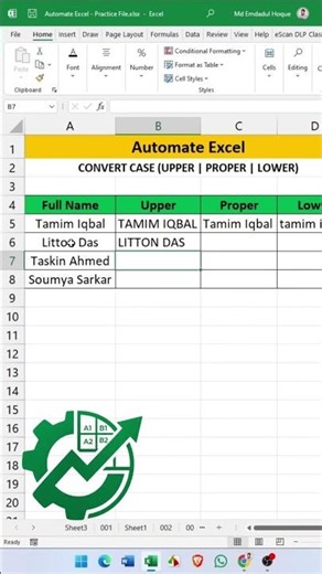Excel Upper Case Function | Automate Excel