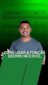 Como usar a função SEERRO no Excel