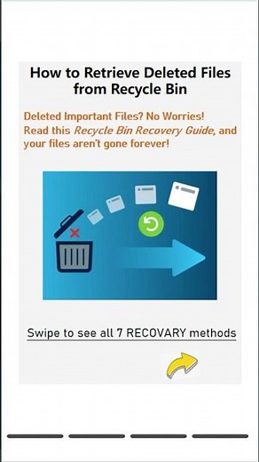 How to Retrieve Deleted Files from Recycle Bin #filerecovery #youtubecreator
