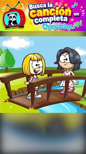 🌉 On the bridge of Avignon #nurseryrhymesinspanish #shorts #chiquitinestv