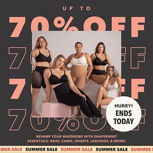 Look amazing. Feel unstoppable. Comfortable shapewear and flattering bras that actually deliver. No more rolling, squeezing, or hiding behind your clothes. 🔥 Get up to 70% OFF – Limited-Time Summer Sale! | Shapermint