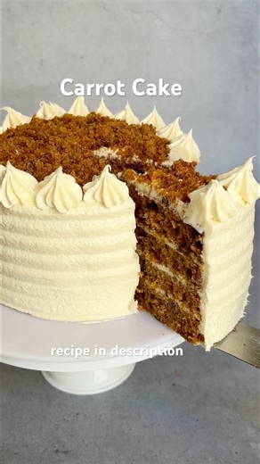 Carrot cake with cream cheese frosting | #shorts #shortsfeed #carrotcake