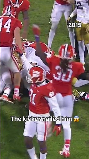 He laid the BOOM 💪 #clemson #accfootball #collegefootball