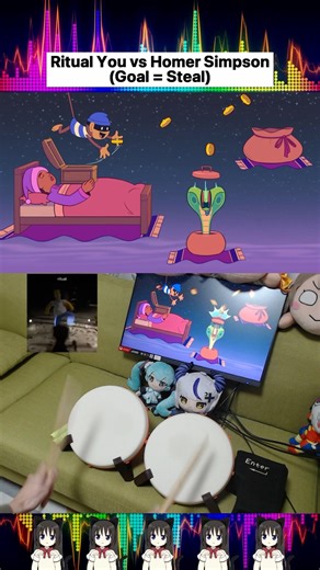 Ritual You vs Homer Simpson (Snake) - Roblox Meme | Bits & Bops with Drums 🥁