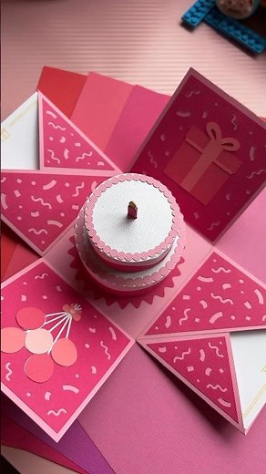 Birthday Cake Explosion Box #cricutmade #craft #craftideas