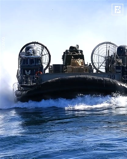This US Navy Hovercraft Carries Tanks Like Toys!! #USNavy #Navy #LCAC #Hovercraft #Army | Fossbytes