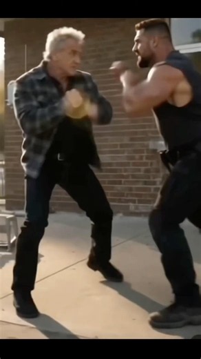 Barney Ross handles business! #BarneyRoss #Expendables #ActionHero #StreetFight #sylvesterstallone