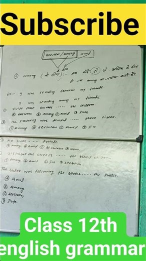 class 12th english grammar preposition ll#shorts