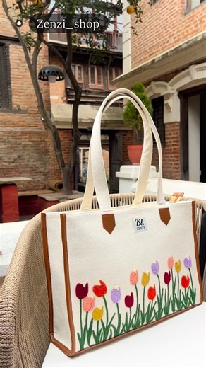 Zenzi shop on Instagram: "For this VALENTINE’S season, ZULI hand made embroidery bag 🌷💖 - Hand crafted botique design - Tulip flower embroidery - Fully functional with inner compartments - Sustainable & eco friendly - Made in Nepal 🇳🇵 Comes with special packaging + you can add ons other customized gifts 🎁, note 📝, chocolates & more 🥰 for your ❤️ PRE- BOOKING is OPEN NOW ✅ Limited edition cause its hand made with love 🔥 Delivery all over Nepal 🇳🇵🚚📦 #zenzishop #valentinegift #valentine