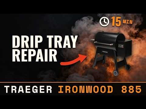 Traeger Ironwood 885 Grease Not Draining? Grease Drip Tray Replacement | Full Repair