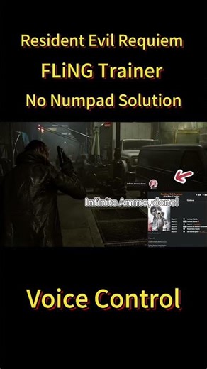 No Numpad? Use FLiNG Trainer in Resident Evil 9 with your Voice! 🎙️🧟‍♂️ #residentevil9 #shorts