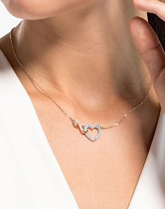 Swarovski Hyperbola necklace with infinity and heart in mixed metal  | ASOS