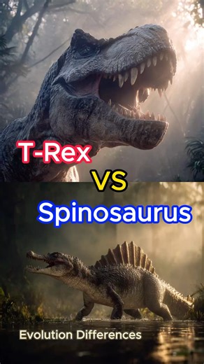 T-Rex vs Spinosaurus | Evolution Differences #TRex #Spinosaurus #Dinosaur #Evolution #Prehistoric