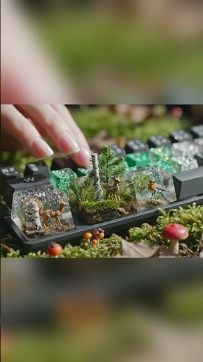 Forest Keyboard 🌲 AI ASMR – Most Satisfying Tapping Sounds #satisfying #nature