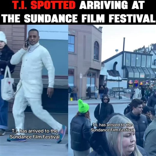 Video of #ti is trending online after he was spotted arriving to the Sundance Film Festival Via thechriscarmona/TikTok | The Hip Hop Lab
