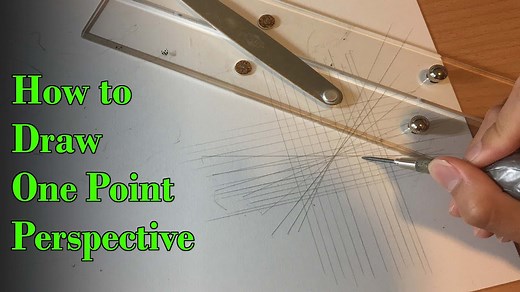 How to Draw in One Point Perspective Part 1 Perspective Grid