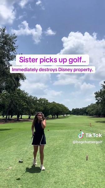 Sister's Hilarious Golf Mishap at Disney