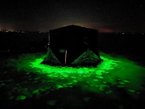 The Quest for Walleye on Lake Champlain. Overnight Ice Fishing / Camping Trip in -9 Degrees F!