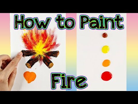 How to FINGER PAINT FIRE step by step easy for kids