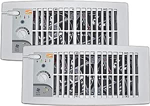 Suncourt Flush Fit Register Air Booster Fan HC500-W- White - (2 Pack)