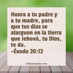 Explicación Éxodo 20:12. 'Honra a tu padre y a tu madre, para que tus días se alarguen en la tierra que Jehová, tu Dios, te da.' - BibliaBendita