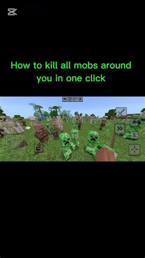 How to kill all mobs around you in one click (Command Hacks) #minecraft