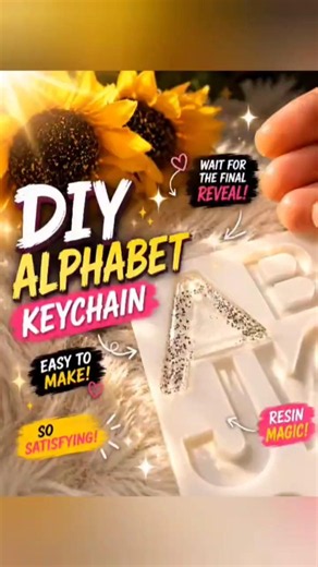 🔥 Satisfying Resin Alphabet Keychain ✨