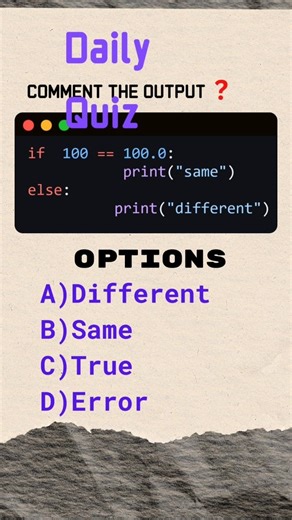 Python quizzes 4 #coding #python #webdesign #webdevelopment #programming