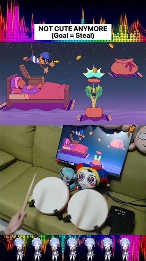 NOT CUTE ANYMORE (Snake) - Bits & Bops with Drums 🥁