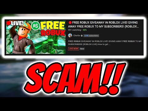 Fake Free Robux Livestream Scammers Need To Be Stopped...