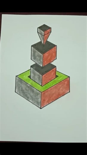 How to create 3D image with hand #art #Diy #drawing