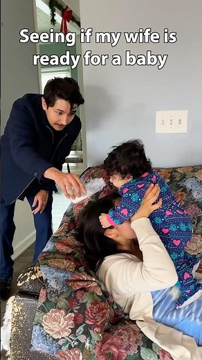 Seeing if my wife is ready for a baby 😳