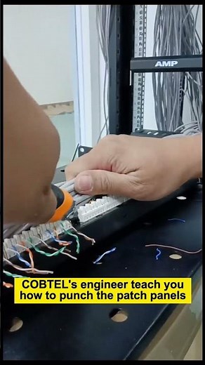 COBTEL engineer teach you how to punch the patch panel in a professional way.