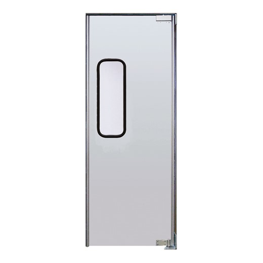 Curtron Service-Pro Series 20 Single Aluminum Swinging Traffic Door with 10" x 30" ADA Window - 36" x 84" Door Opening