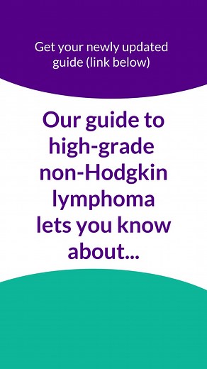 3.2K views · 22 reactions | Get your copy of our newly updated guide to high-grade non-Hodgkin lymphoma: www.lymphoma-action.org.uk/updated-high-grade-non-hodgkin-lymphoma-book #Lymphoma #BloodCancer #LymphomaSupport #LymphomaAwareness #LymphomaMatters #NonHodgkinLymphoma | Lymphoma Action | Facebook